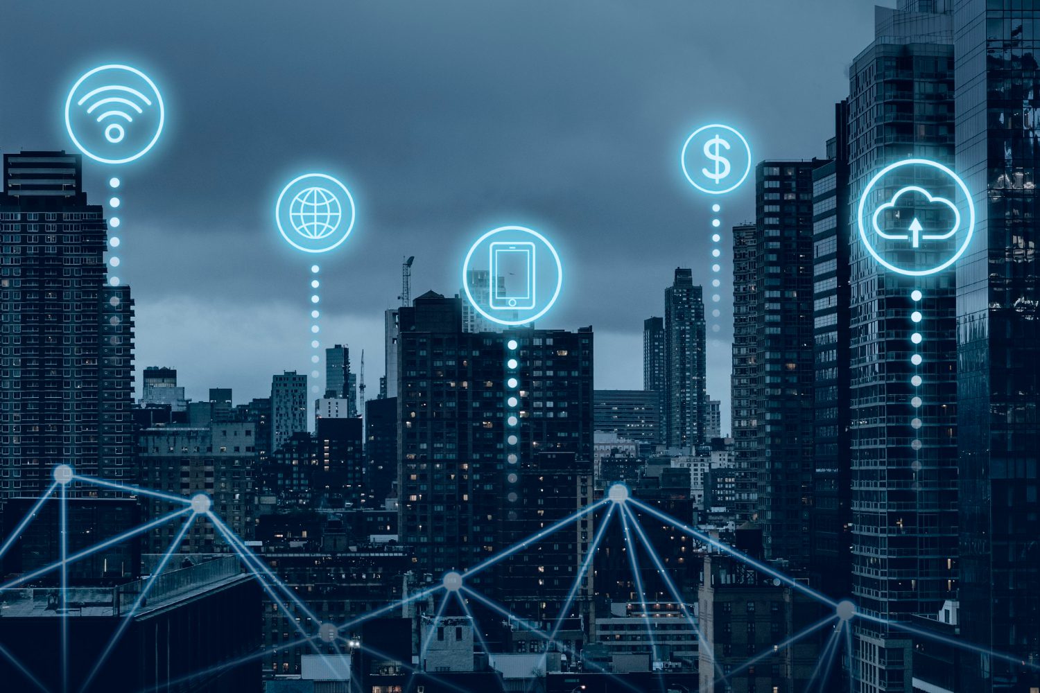 futuristic-smart-city-with-5g-global-network-technology IT Services-MooIT Solutions