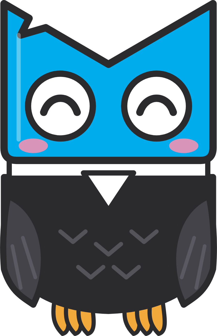Rocky the owl mascot perched on a network monitoring dashboard